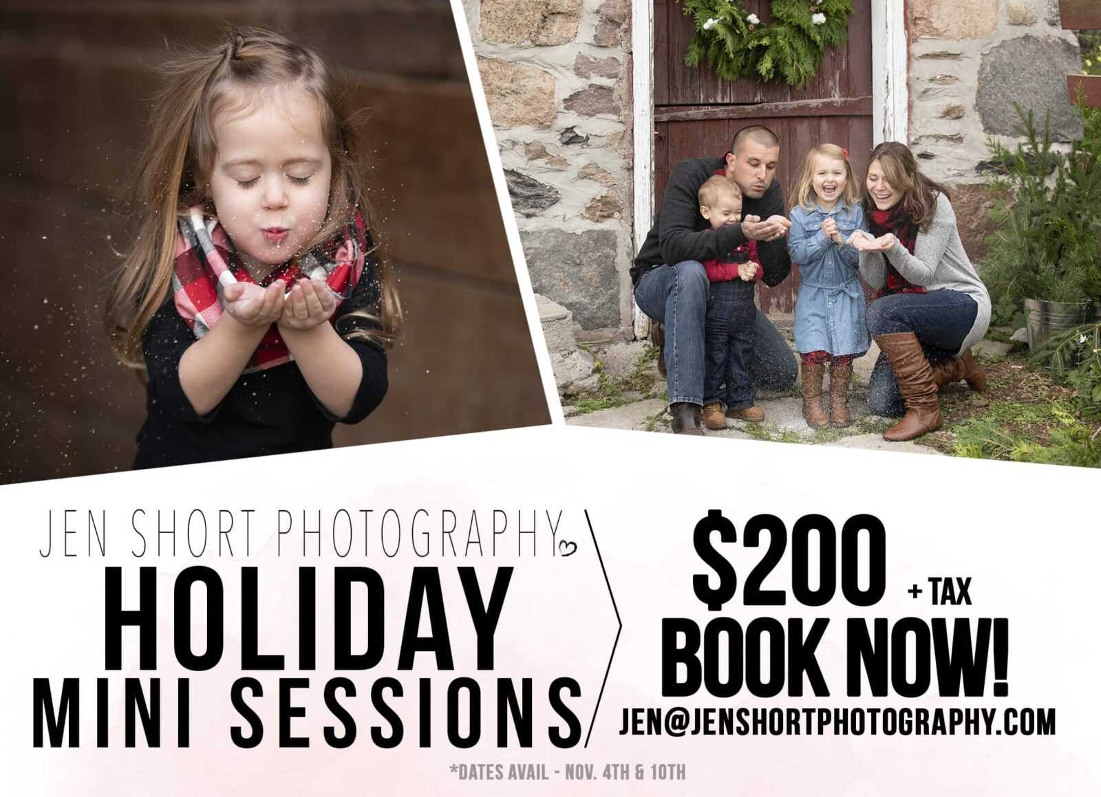 2018 Christmas Photography Sessions for kids in Toronto