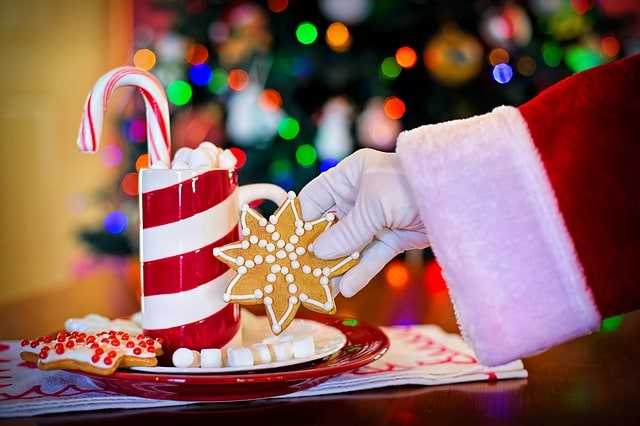  Christmas Traditions for Children: Leave out milk and cookies for Santa