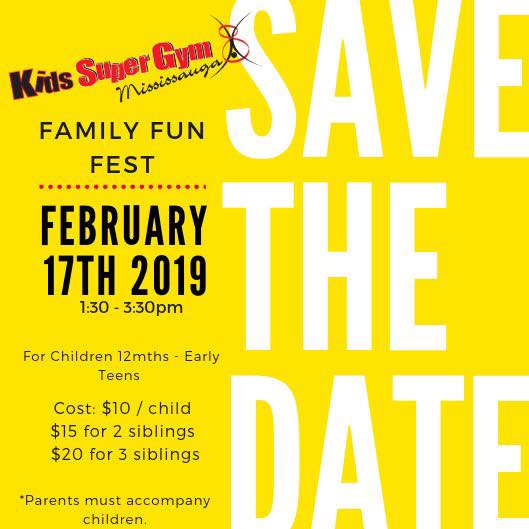 Family Fun Fest at Kids SuperGym-Mississauga